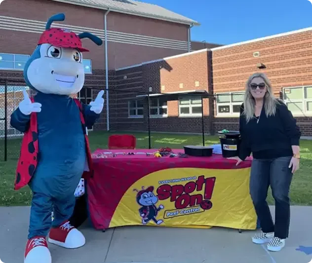 Johnnie on the Spot — the Spot On Pest Control ladybug mascot
